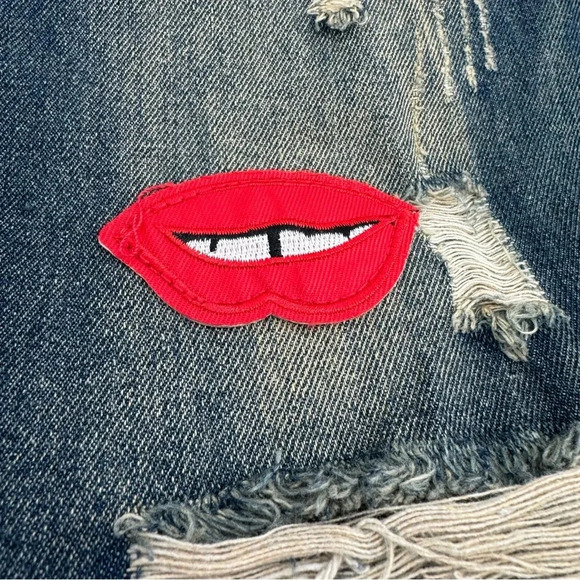 Cool Patchwork Streetwear Mens Jeans Size 32 - Picture 11 of 11